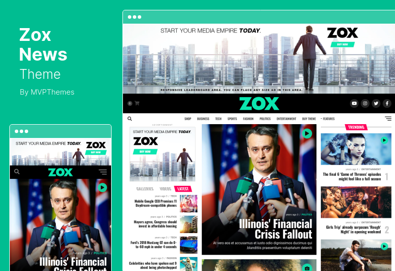 Zox News Theme - Tema profesional de WordPress para noticias y revistas