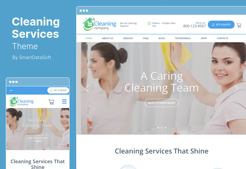 Tema de servicios de limpieza - Tema de WordPress para servicios de limpieza