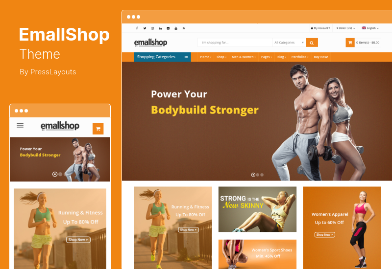 Tema EmallShop - Tema WooCommerce Responsivo de WordPress