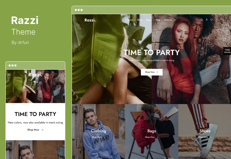 Razzi Theme - Tema multipropósito de WordPress para WooCommerce