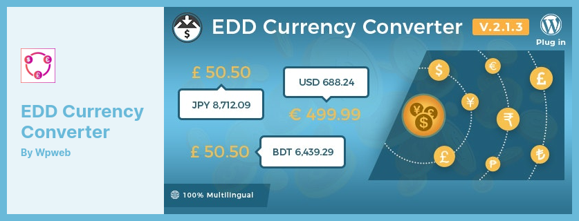 EDD 貨幣轉換器插件 - 允許將產品價格轉換為您選擇的貨幣