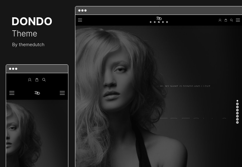DONDO 主題 - 模特經紀公司作品集 WordPress 主題