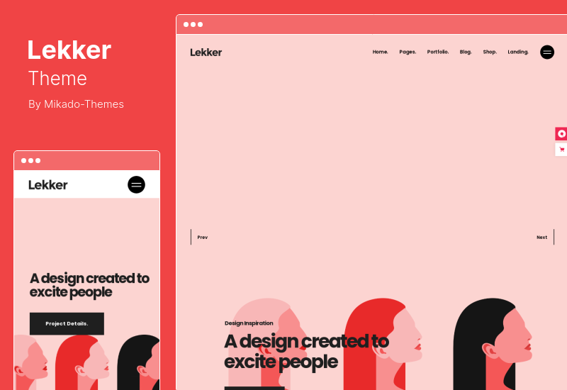 Lekker 主題 - 投資組合 WordPress 主題