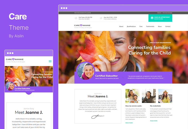 Care Theme - 適用於小型企業的 MultiNiche WordPress 主題