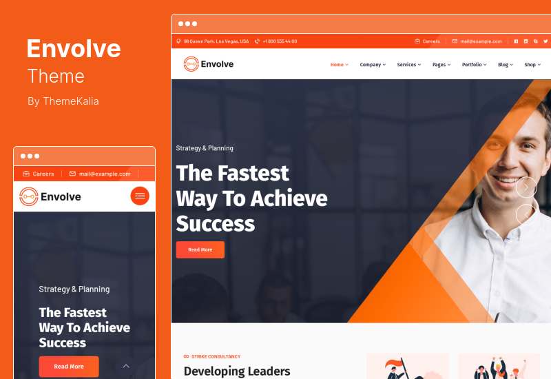 Envolve 主題 - 諮詢業務 WordPress 主題