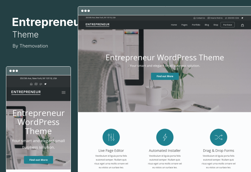 企業家主題 - 為小型企業預訂 WordPress 主題