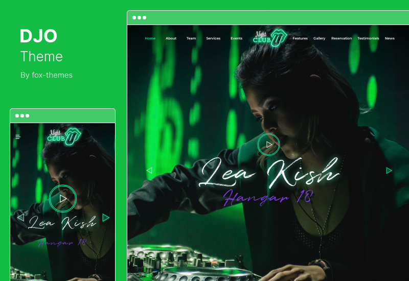 DJO 主题 - 夜总会 DJ WordPress 主题