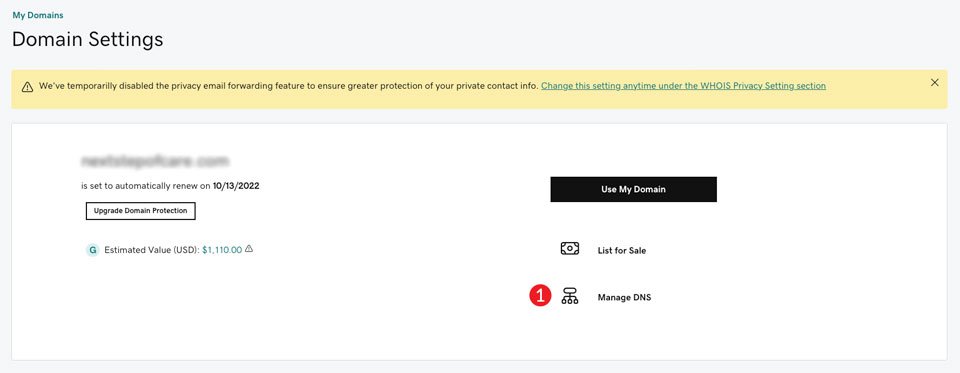 GoDaddy-DNS verwalten