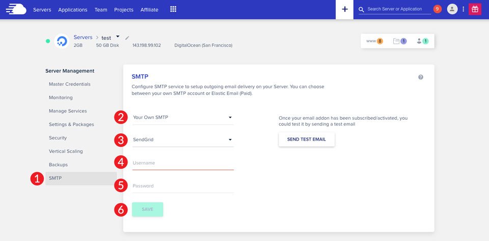 Konfigurieren Sie SendGrid-E-Mail-Marketingkampagnen Cloudways