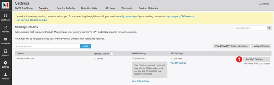 DNS-Einstellungen testen