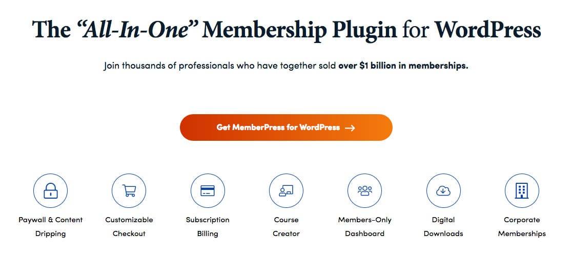 MemberPress homepage