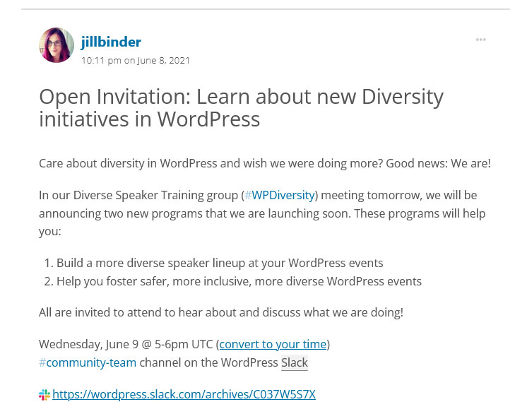 wpdiversity 事件