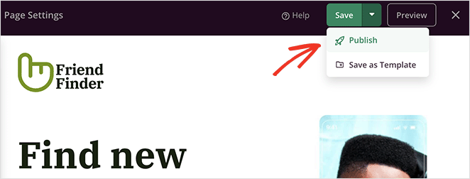 публикация-целевой-страницы-без-навигации - SeedProd publish landing page without navigation