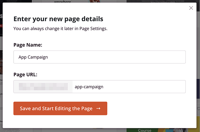информация о целевой странице - SeedProd Add your landing page details