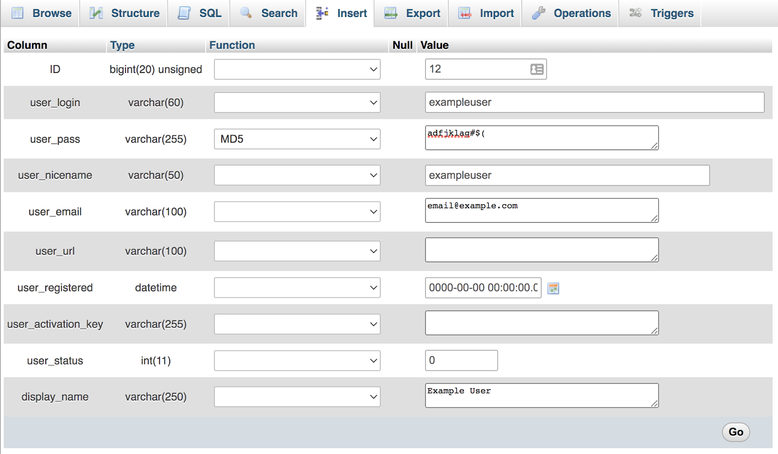 การสร้างผู้ใช้ใหม่ใน phpmyadmin