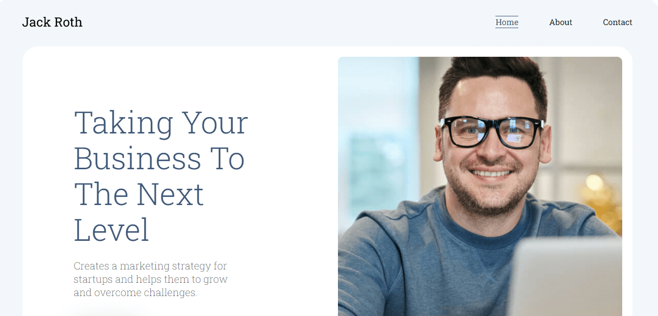 2022 年 5 个最适合您的 Elementor 投资组合模板 1 Business Advisor Blog Website