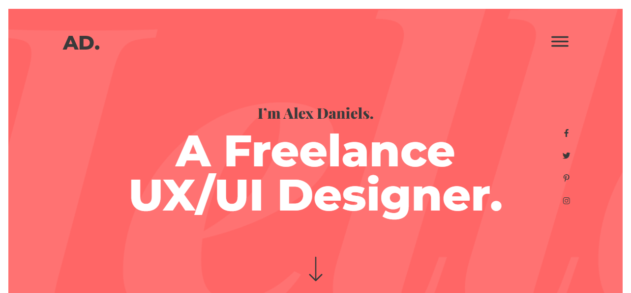 2022 年 5 个最适合您的 Elementor 投资组合模板 4 UX/UI Designer Portfolio Website Template