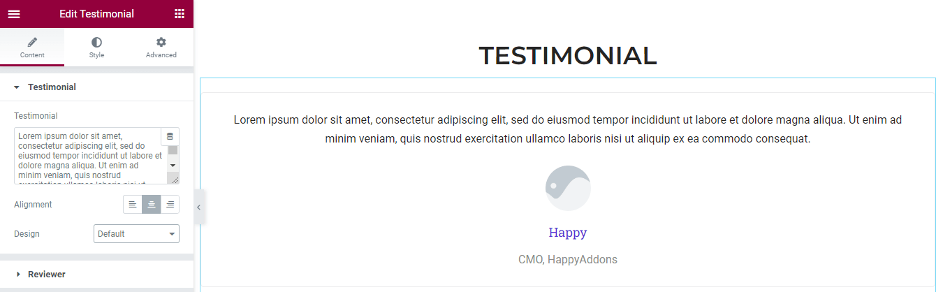 2022 年 5 个最适合您的 Elementor 投资组合模板 14 Manage Testimonial Content