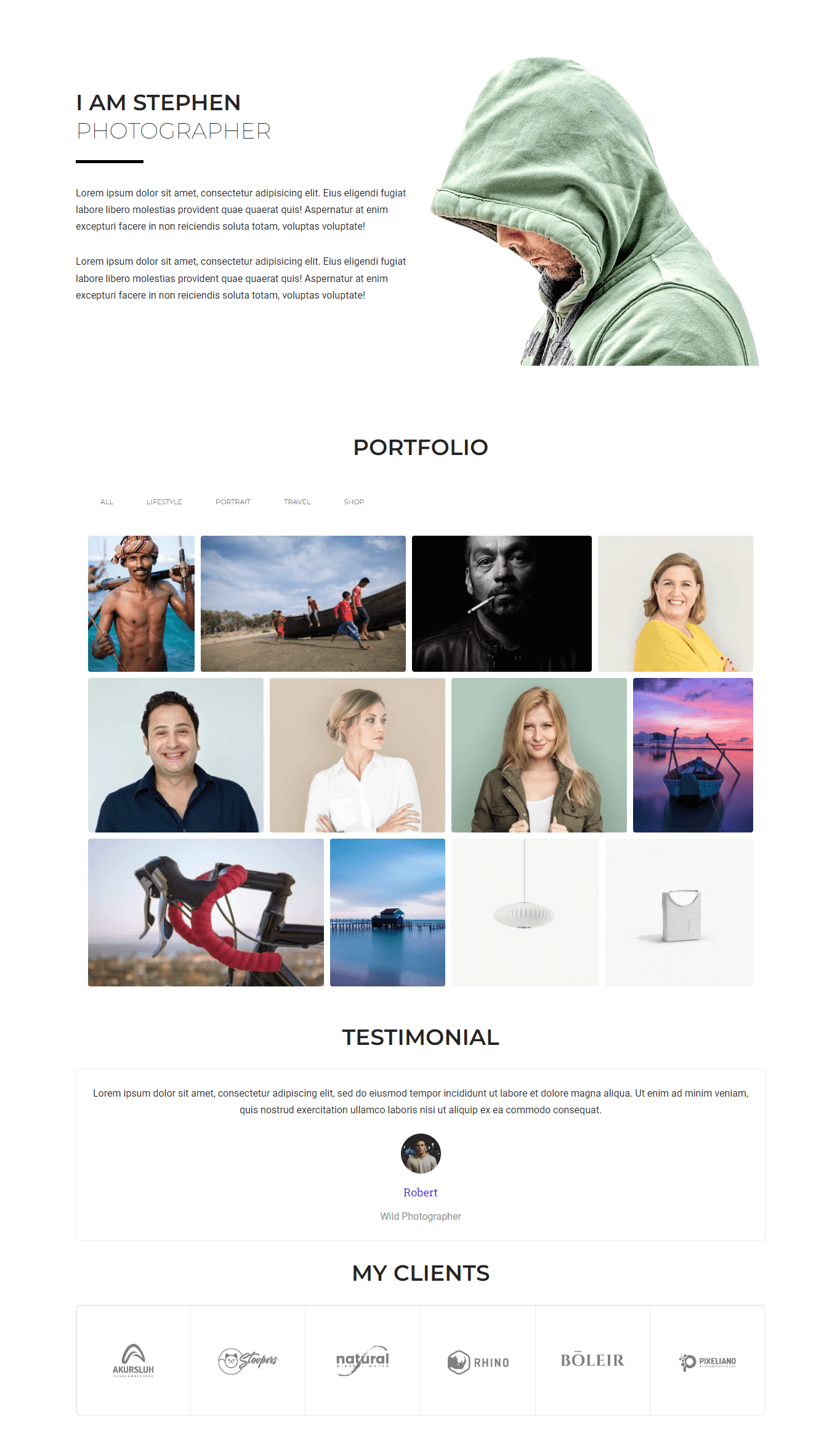 2022 年 5 个最适合您的 Elementor 投资组合模板 19 Portfolio Website Demo