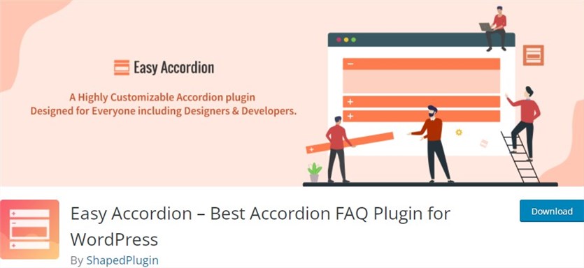 Easy Accordion WordPress ปลั๊กอินหีบเพลง