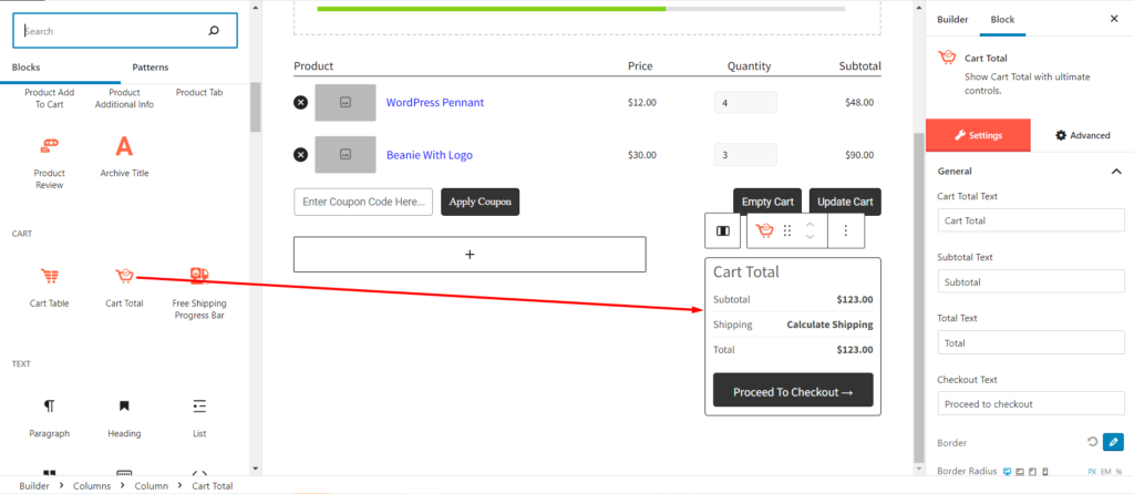 如何使用 ProductX 8 編輯 WooCommerce 購物車頁面 Cart Total