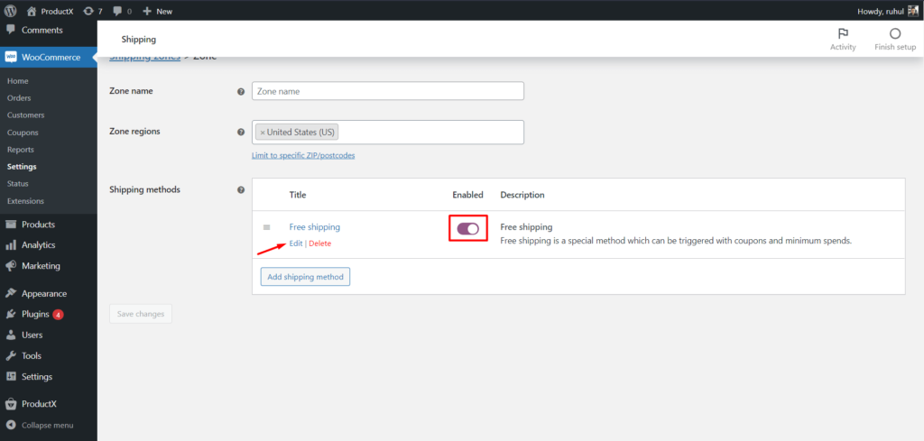 WooCommerce จัดส่งฟรี: กระตุ้นให้ผู้ซื้อช็อปมากขึ้น! 5 Enable Free Shipping