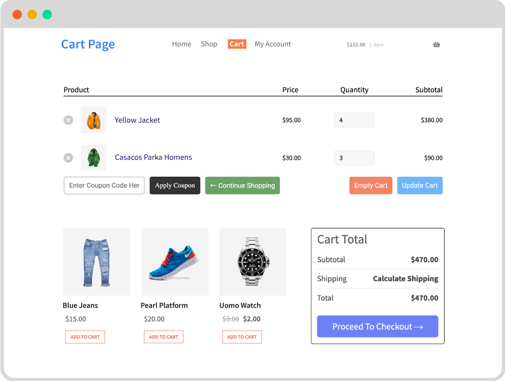 WooCommerce จัดส่งฟรี: กระตุ้นให้ผู้ซื้อช็อปมากขึ้น! 9 custom cart page layouts