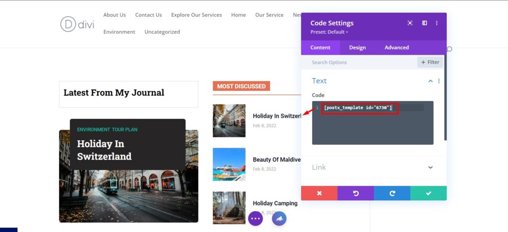 DiviBuilder10でグーテンベルクブロックを使用する簡単な手順 inserting short code