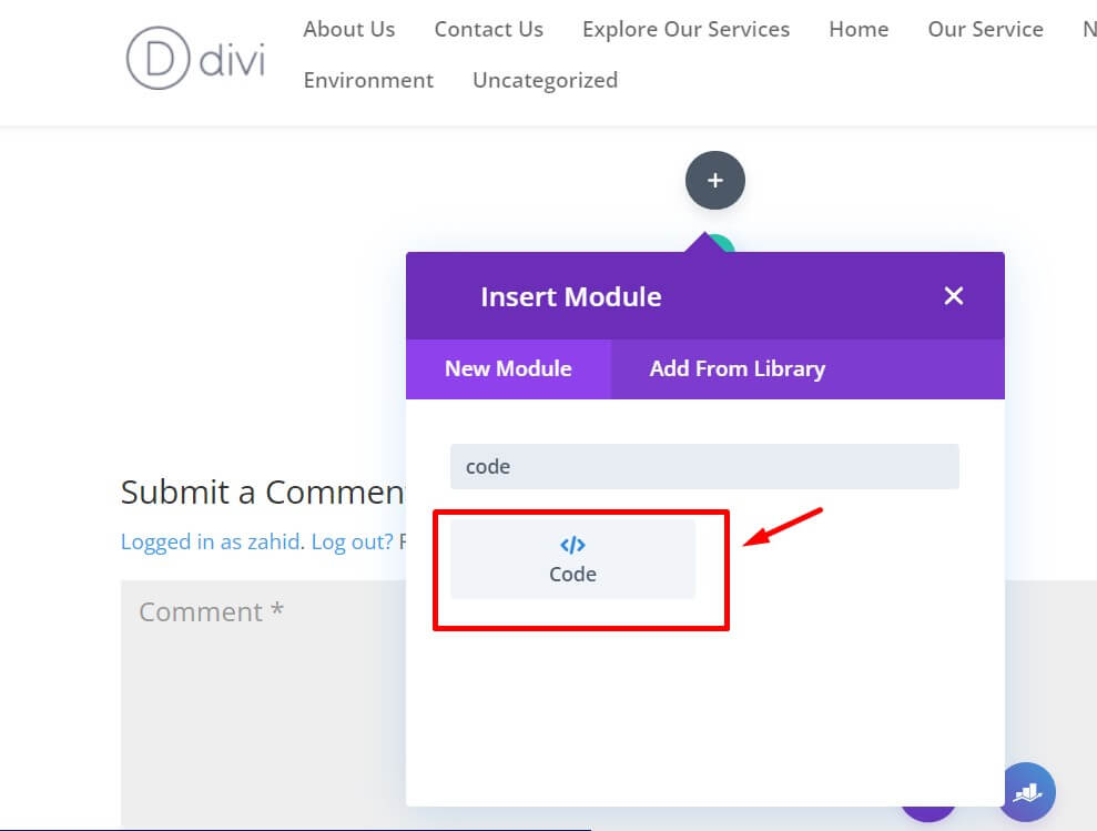 DiviBuilder9でグーテンベルクブロックを使用する簡単な手順 Divi builder code option