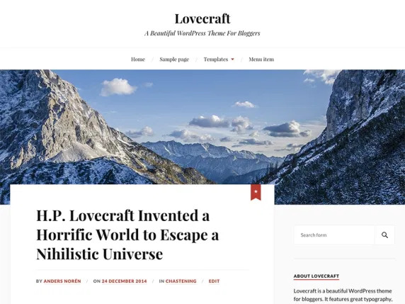 Lovecraft - El mejor tema de WordPress para Blogger
