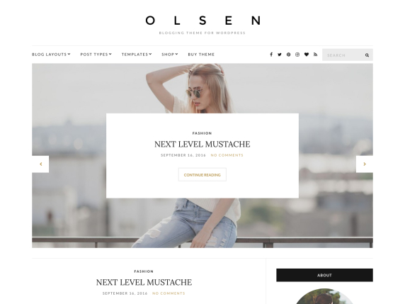 Olsen Light - Tema gratuito de WordPress para blogs