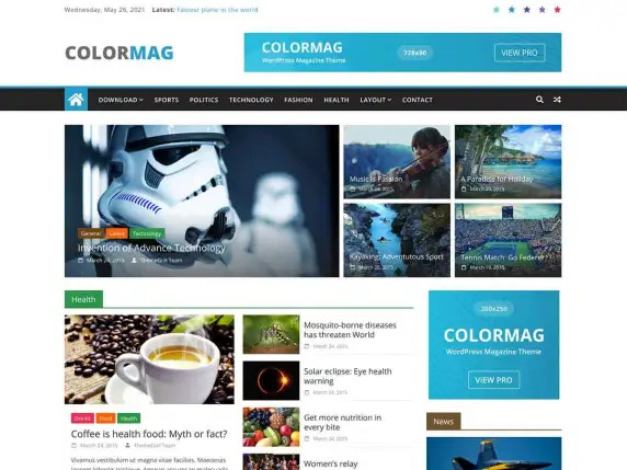 ColorMag - Tema de WordPress estilo revista