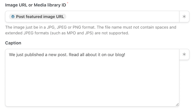 自动将标题发布到 Instagram Posting a caption to Instagram automatically