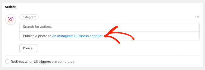 自动将照片发布到 Instagram Automatically publish a photo to Instagram
