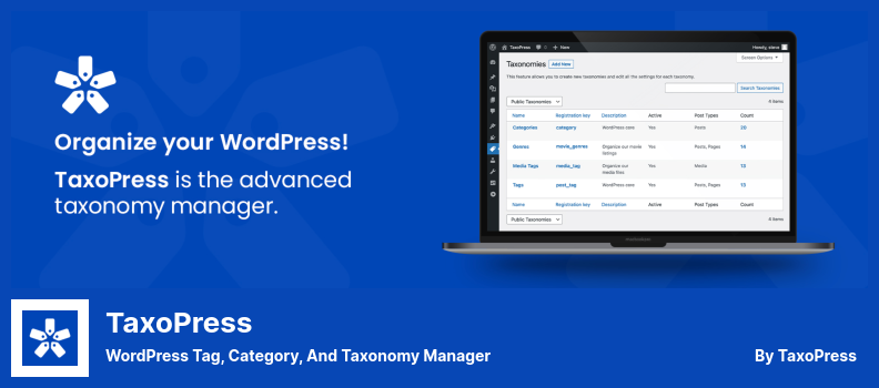 TaxoPress 插件 - WordPress 标签、类别和分类管理器