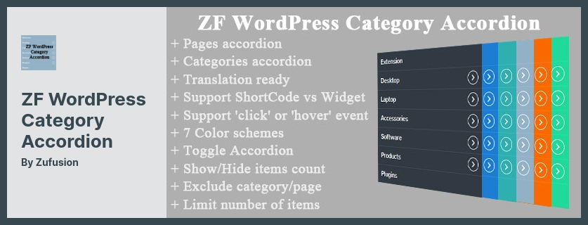 ZF WordPress 类别手风琴插件 - 用于 WordPress 的类别手风琴