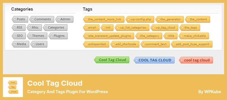 Cool Tag Cloud Plugin - 适用于 WordPress 的类别和标签插件