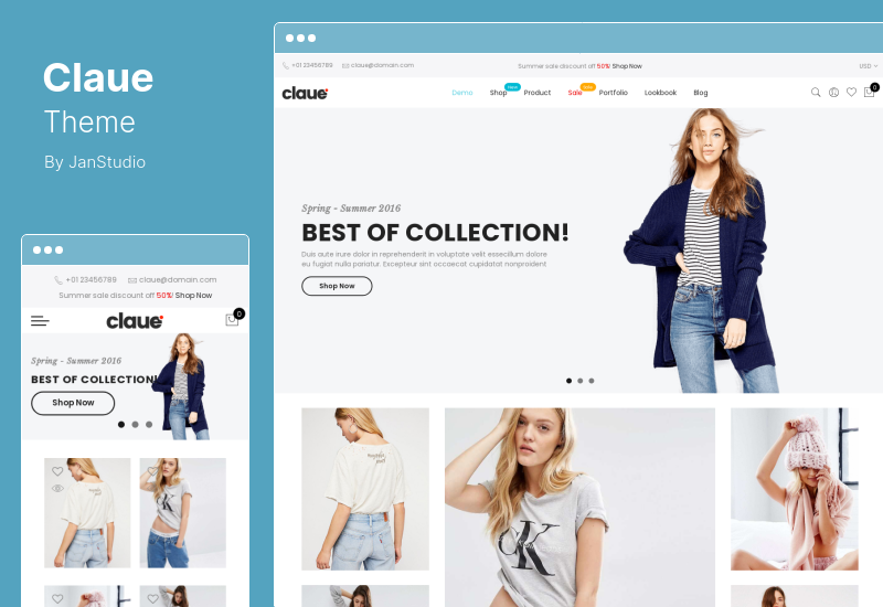 Claue 主题 - 干净,最小的 Elementor WooCommerce 主题