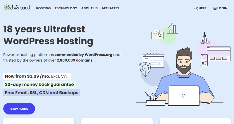 page d'accueil du site