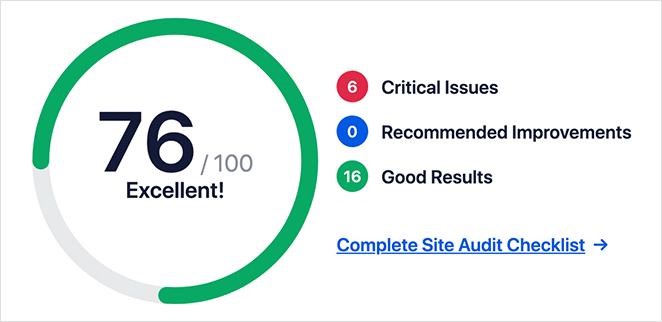 daftar periksa audit situs - SeedProd all in one seo site audit