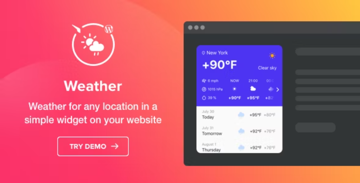 天气预报插件 Weather Forecast Plugin