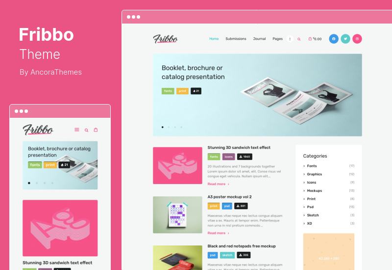 Fribbo Theme - Тема WordPress для бесплатного блога