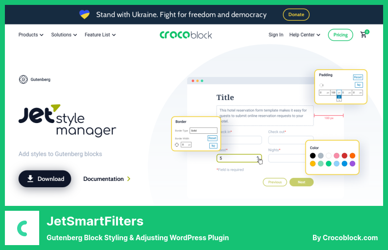 Plugin JetSmartFilters - Gutenberg Block Styling & Menyesuaikan Plugin WordPress