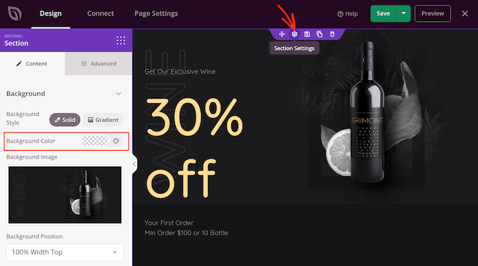 ランディングページの背景色を変更する Changing your landing page's background color