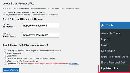 การอัปเดต url ของกำมะหยี่บลูส์ - IsItWP - ตัวตรวจจับธีม WordPress ฟรี velvet blues url update