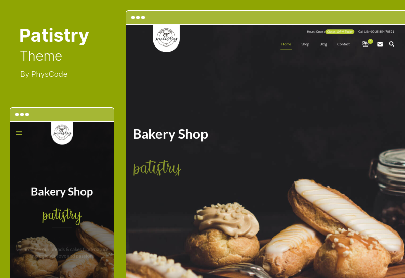 Konditorei-Thema - Kuchen & Bäckerei WordPress-Theme