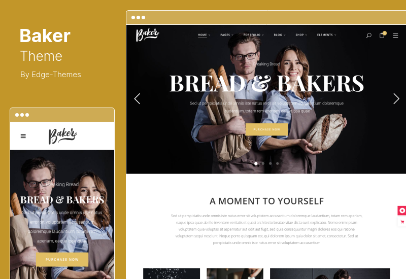 Baker Theme - Frische Bäckerei, Konditorei und Konditorei WordPress Theme