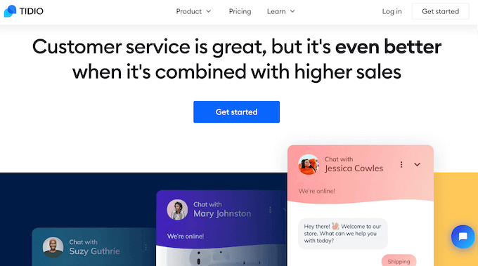 Tidio - Chat dal vivo e chatbot