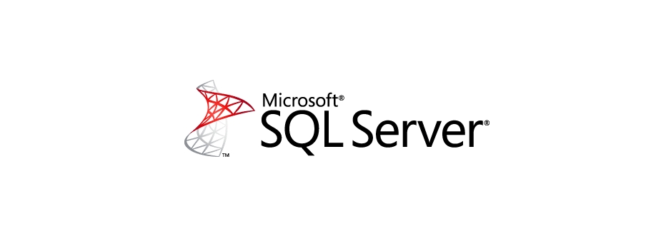 El logotipo de SQL Server, que muestra el texto junto a un símbolo de cuadrícula dinámica gris estilizado y rojo intenso de Microsoft.
