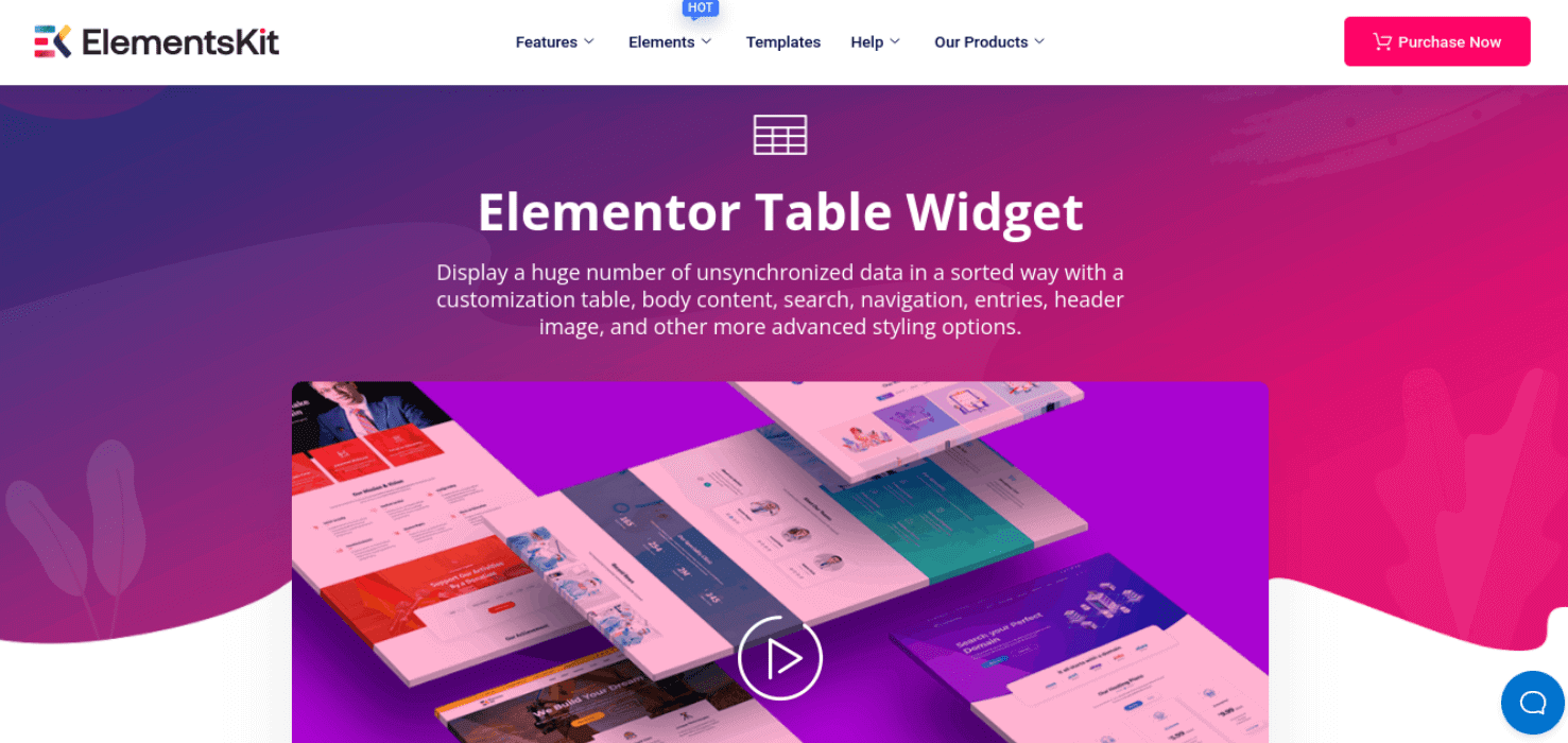 ElementsKit Elementor Table Widget дополнение